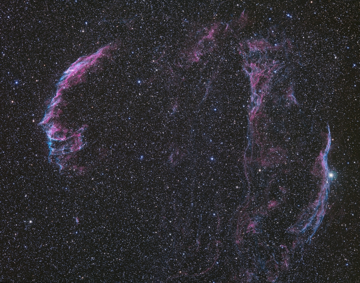 The Veil Nebula from BMV Observatories